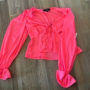Size:Small Hot pink blouse